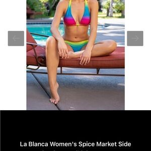 La Blanca Spice Market Colorful Halter Bikini Set 
Bottom (Size 8) Top (Size 10)
